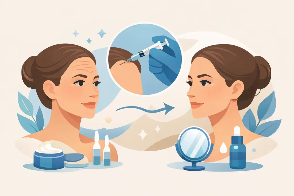 Botox otsarypyt ennen jälkeen - mitä odottaa?