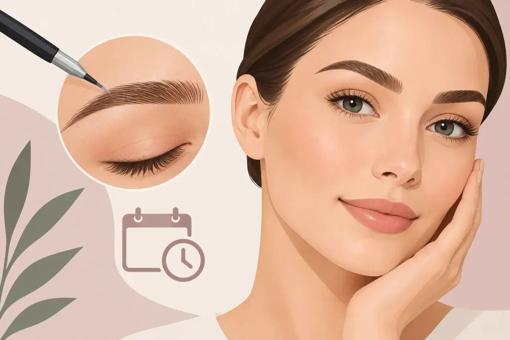 Kuinka kauan microblading kestää kulmissa?